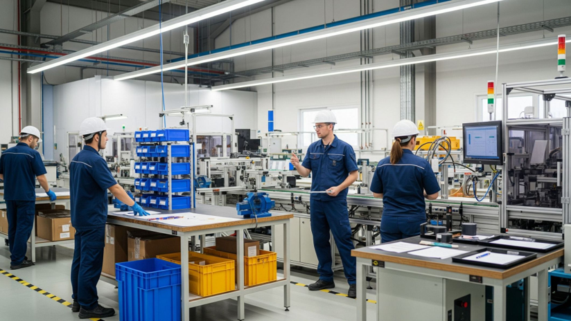 Treinamento de equipe industrial
